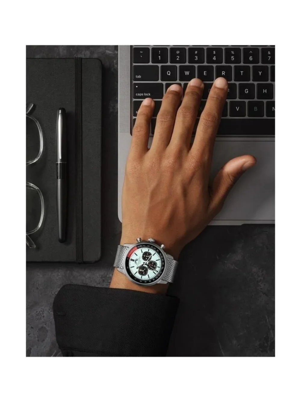 NWT Porsamo Bleu Simon Chronograph Quartz Blue Dial Men's Watch